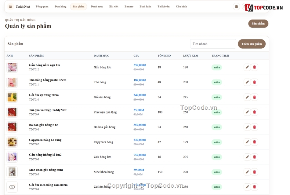 bán website,web bán gấu bông,bán web